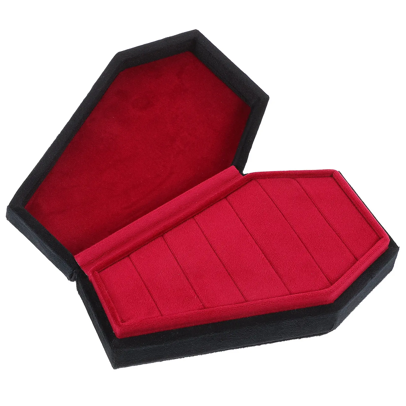 

Coffin Shaped Ring Box Small Portable Jewelry Display Storage Case for Wedding Festival Gift Organizing Trinket Box