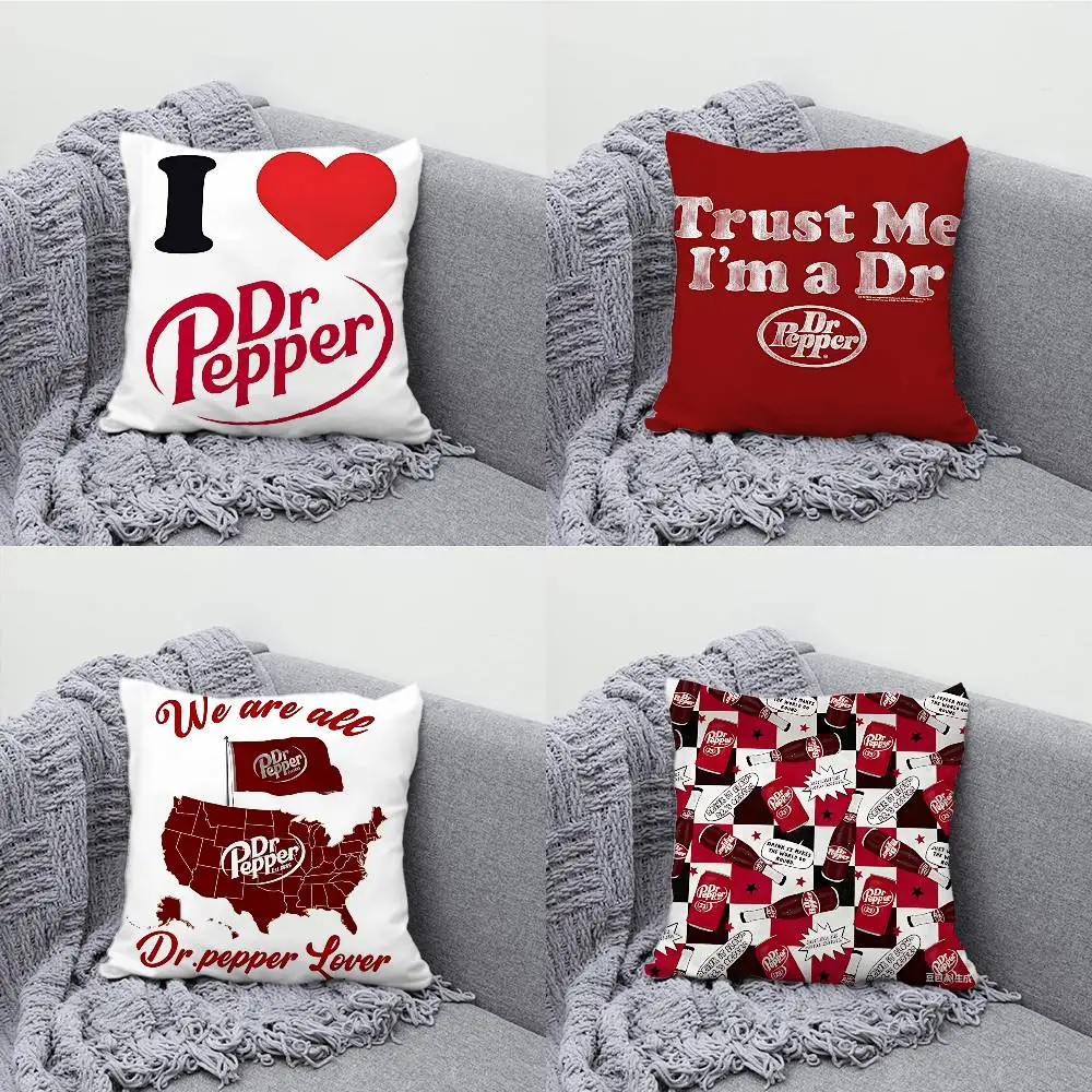 Fashion Drink Dr P-PepperS Pillow Case For Sofa Decor Car Office Room Printing Cushion Cover Decorations and Protector