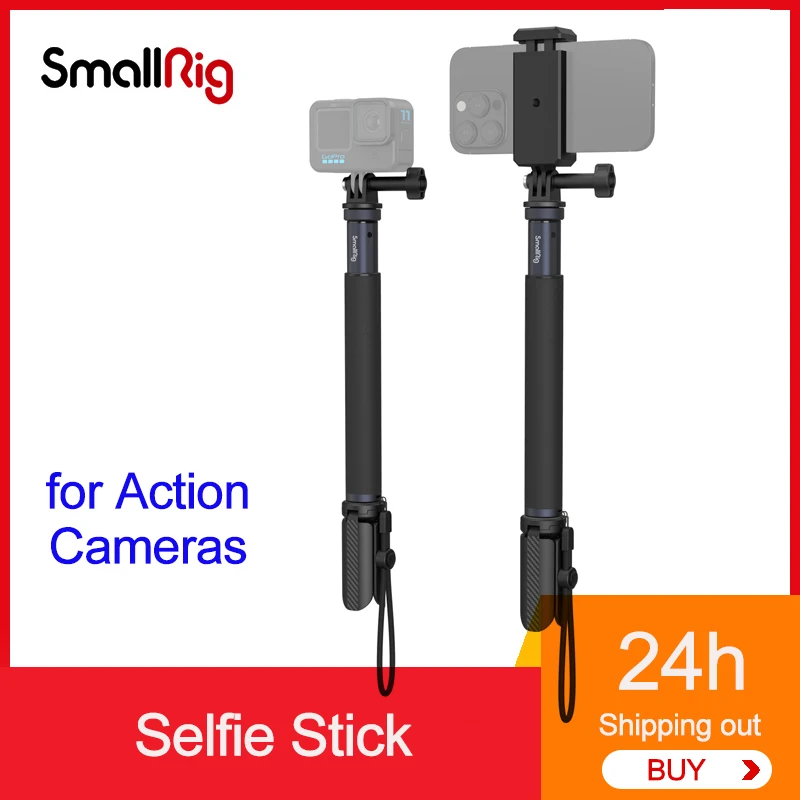 SmallRig Selfie Stick for Action Cameras 4192 For HERO 5/6/7/9/10/11 For Osmo Action 3/4 For DJl Action 2 Camera Support