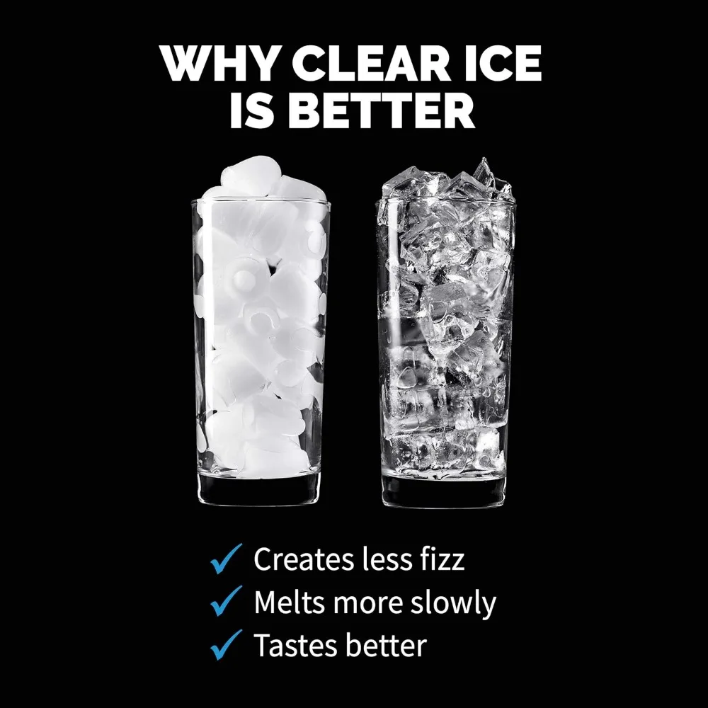 Silver Countertop Ice Maker Machine, Compact Automatic Ice Maker, Cubes Ready in Under 15 Minutes, Portable Ice Cube Maker