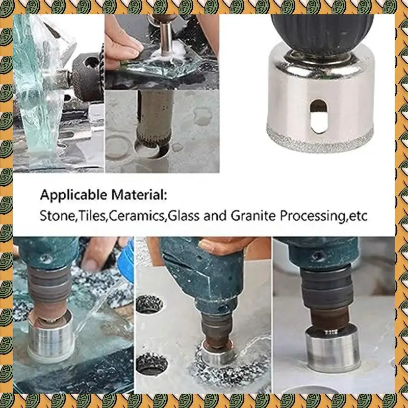 

A77I Diamond Glass Drill Bit Set Diamond Marble Hole Opener Grinder Glass Hole Saw Drill Bit Extractor Durable Easy Install