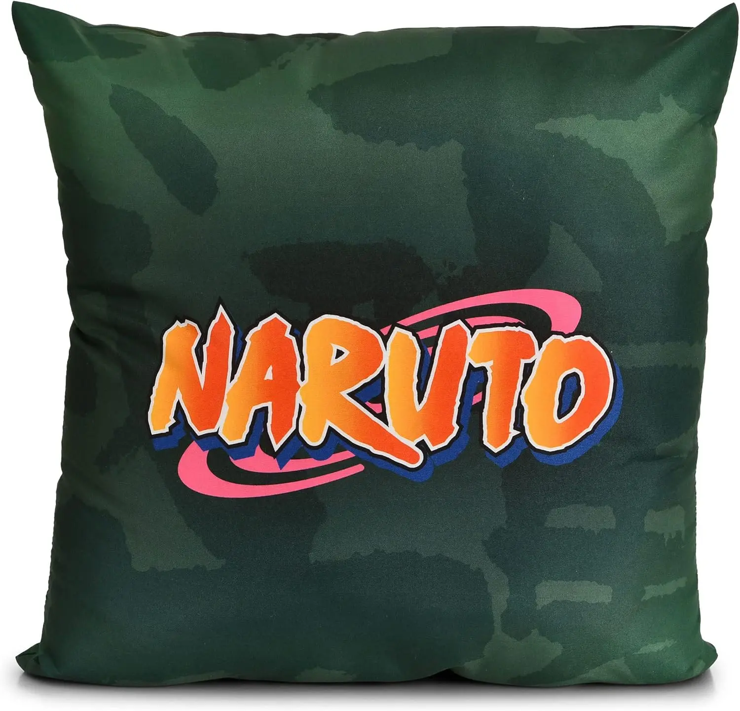 Elbenwald Naruto pillow with Kakashi and Ninken motif for anime fans men ladies unisex 40 x 40 cm green