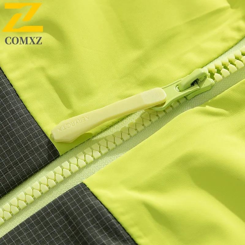 COMXZ مقنعين الرجال سترة التخييم في الهواء الطلق مقاومة للرياح ارتداء مقاومة دراجة نارية معطف عادية مصباح الصيد الخريف الرجال ملابس خارجية #4