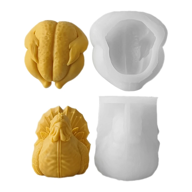 Versatile Kitchen Chicken Roaster Silicone Mold Elegant Home Decoration Moulds