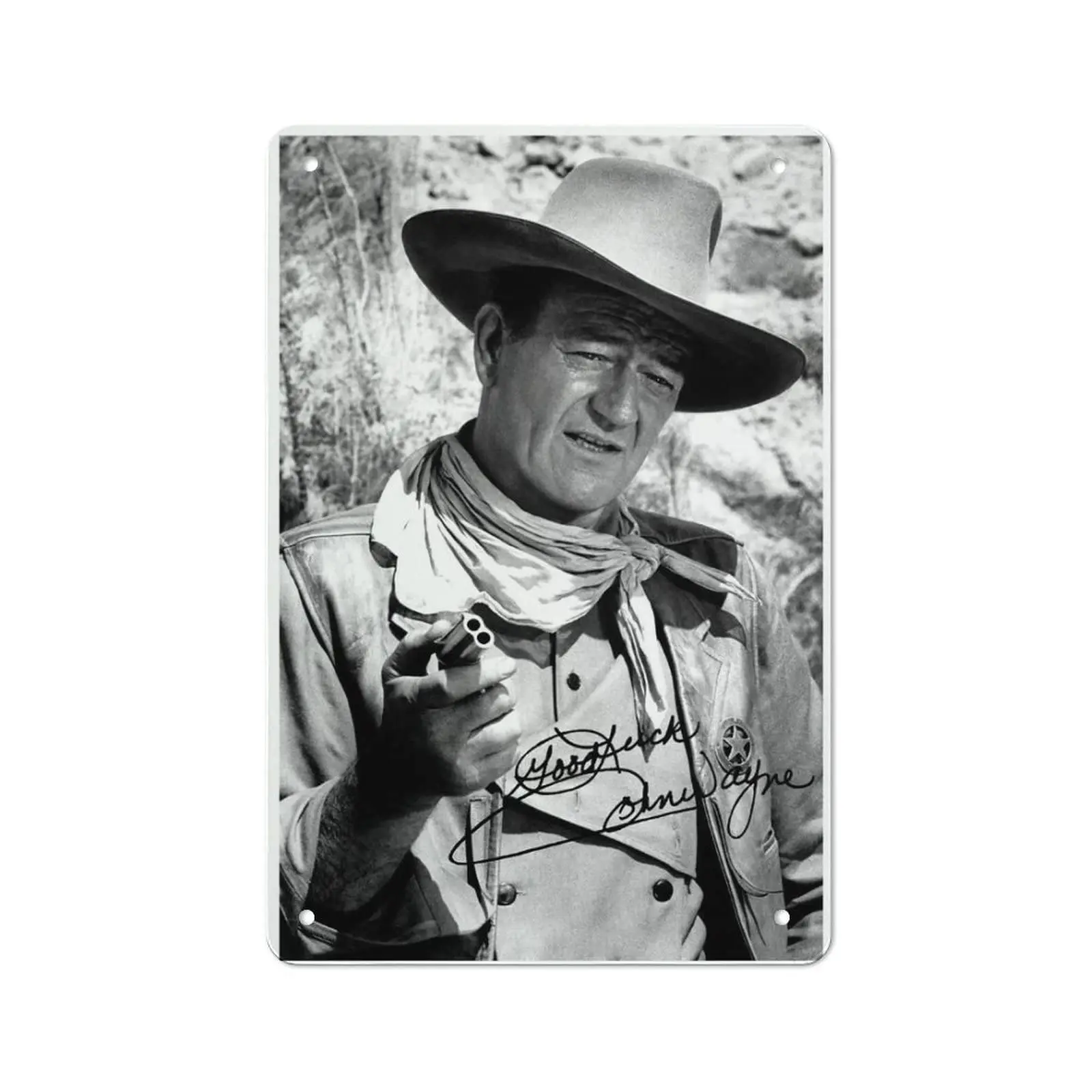 Loyience John Wayne, Western,Cowboy Male,Signed Memorablia Gift Item,Ready for,Retro Signs Home Decoration Gifts for Mom, Dad an