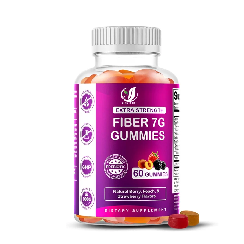 

Витаминные жевательные конфеты с пробиотиками и клетчаткой для взрослых - 7 граммов клетчатки в одной порции, без ГМО, вегетарианские, без глютена.