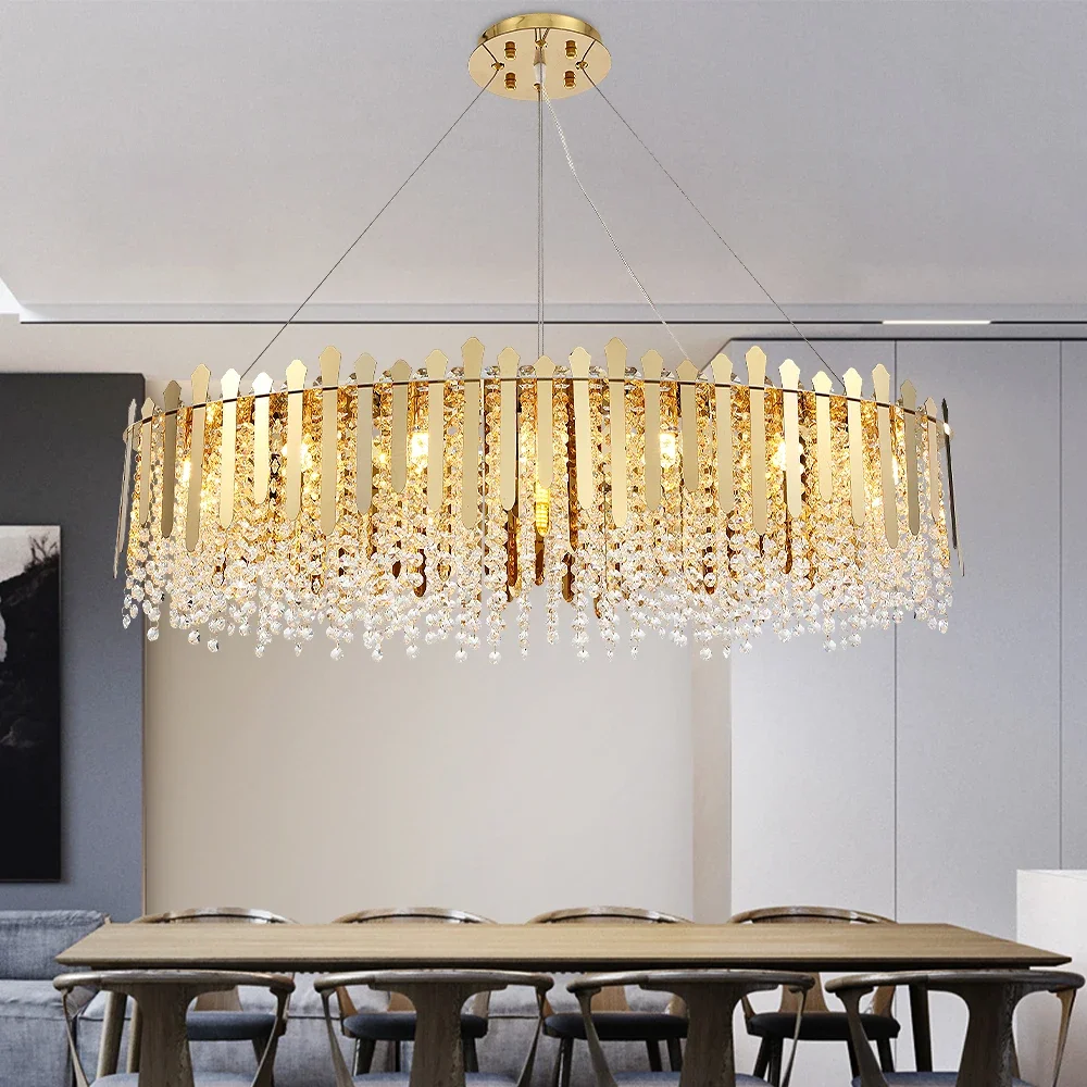 

French Tassel Chandelier Crystal Light Bedroom Restaurant Chandelier 2023 New Nordic Designer Model Room Island Lighting