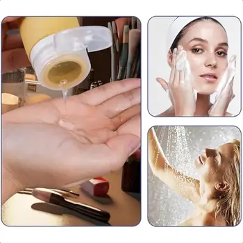 Sada 12 cestovních lahví, silikonové nepropustné stlačitelné nádoby schválené TSA na toaletní potřeby, kondicionér, šampon, mléko a... 8 nejlepší prodej velkoobchod s prázdnými lahvemi od šamponu - №5