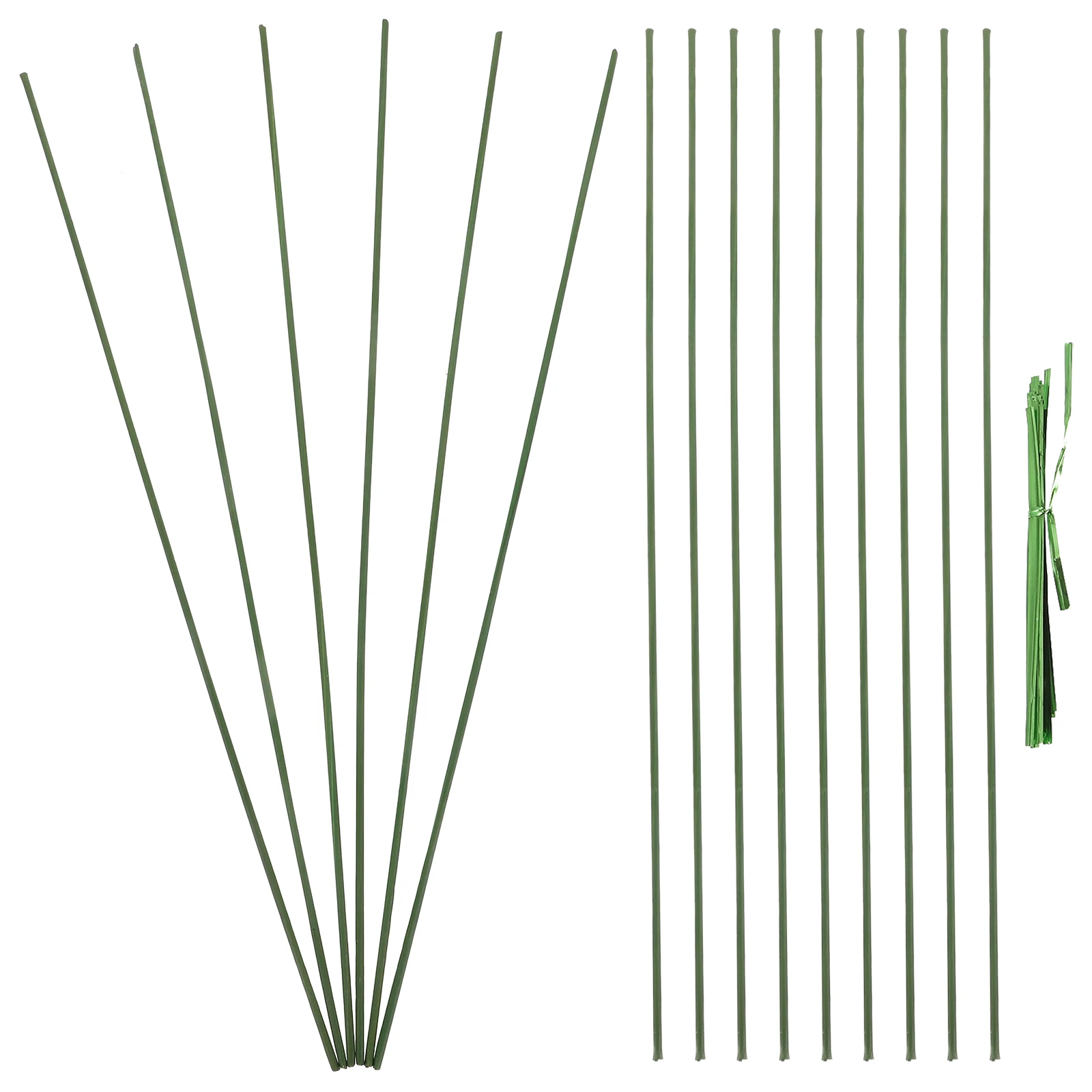 

20pcs Plant Support Stakes Bendable Green Coating for Climbing Plants Garden Flower Ornamental Stake Promoting Growth