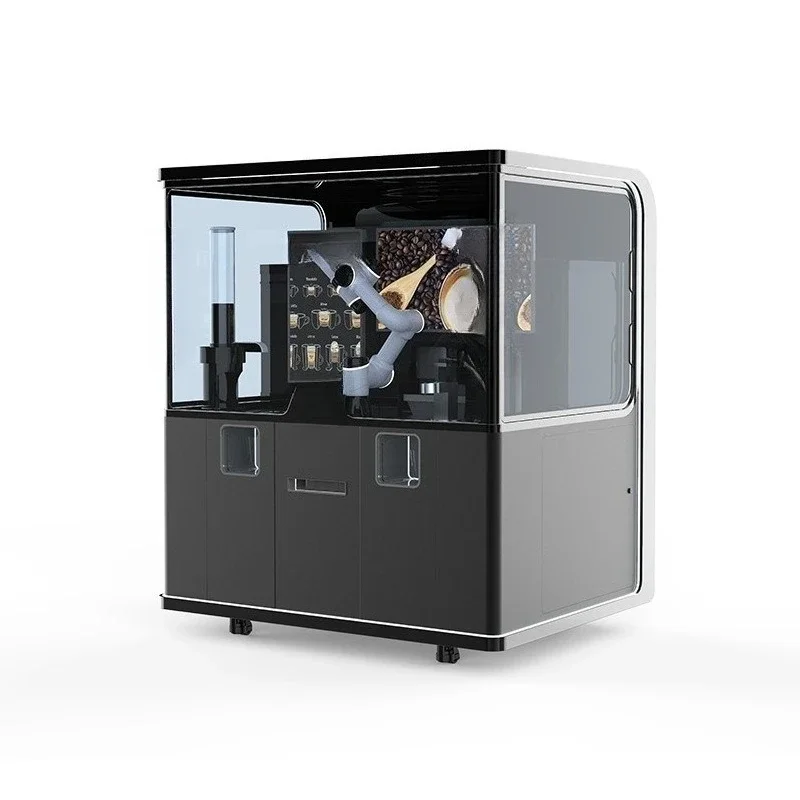 Intelligent fully automated coffee machine, container coffee robot