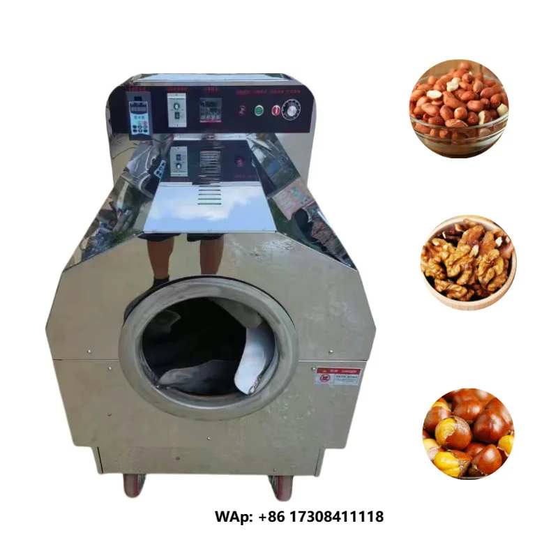 Fully Automatic Electric Commercial Roaster, Multi-functional for Melon Seeds, Walnuts, Hazelnuts, Cocoa Beans, Nuts and Grains