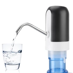 Barreled Water Pumping Device Wireless Electric Water Pump USB Rechargeable Automatic Water Dispenser With Blue LED Light
