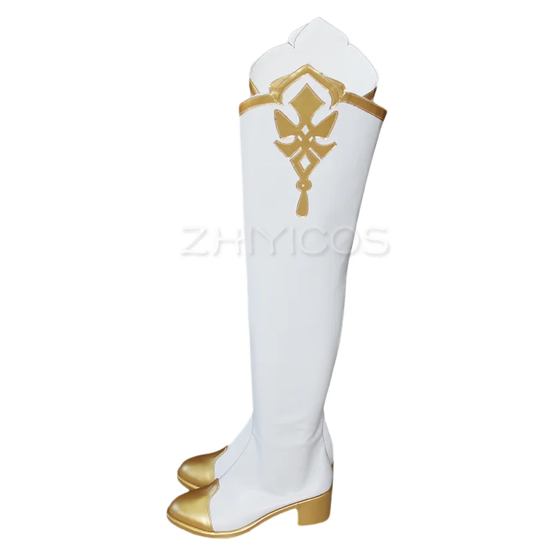 Chaussures de Cosplay Genshin Impact pour Femme, Bottes Ambre, Carnaval, Halloween, Taille 35-48, Nouveau Jeu