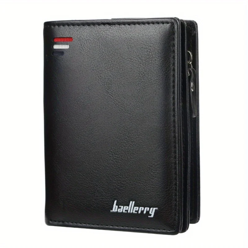 Fashion Men Wallets Zipper Card Holder High Quality Male Purse PU Leather Coin Holder Wallet