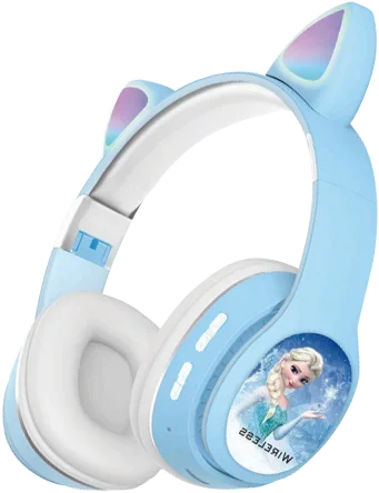 Nowy Disney z ozdobnymi główkami wysokiej klasy kreskówka prezent urodzinowy słuchawki Bluetooth 5.0 dziewczynek Cartoon Cartoon discartoon dights LED lśnią kolorowo