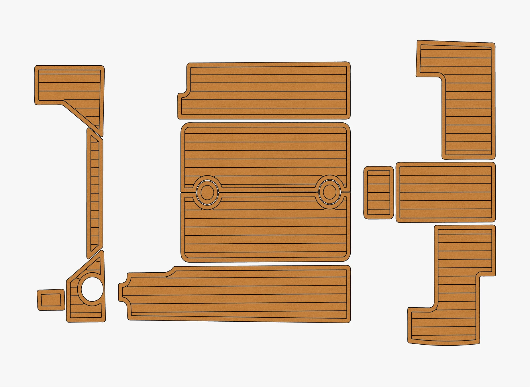 

Marine Faux Teak EVA Non-Slip Mat - 2005-2006 Grady White 28 Sailfish Self-Adhesive 1/4" (6mm) Boat Deck Pad for Cockpit & Deck