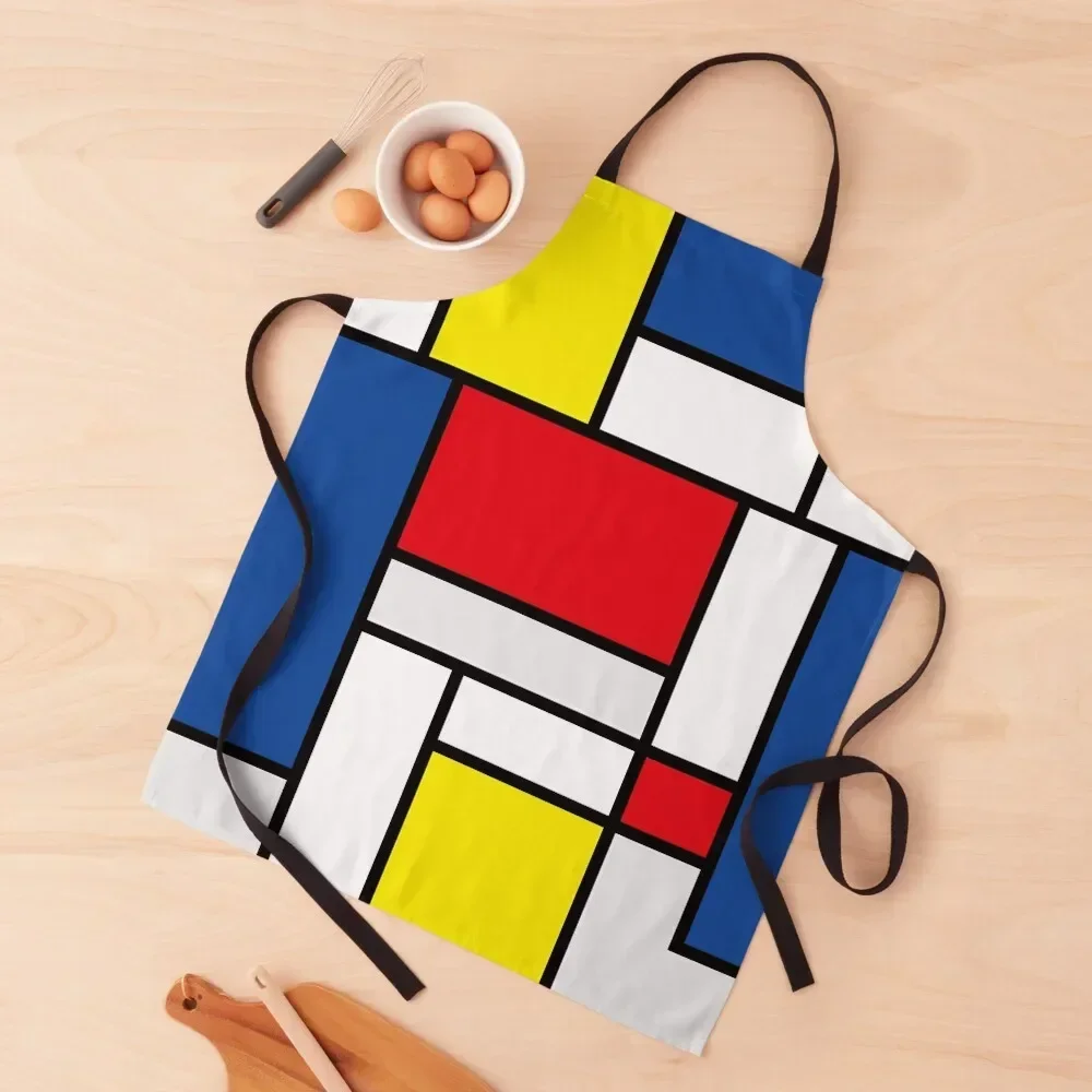 

mondrian minimalist de stijl modern art abstract design new Apron Restaurant For Girl Kitchen Tools Apron