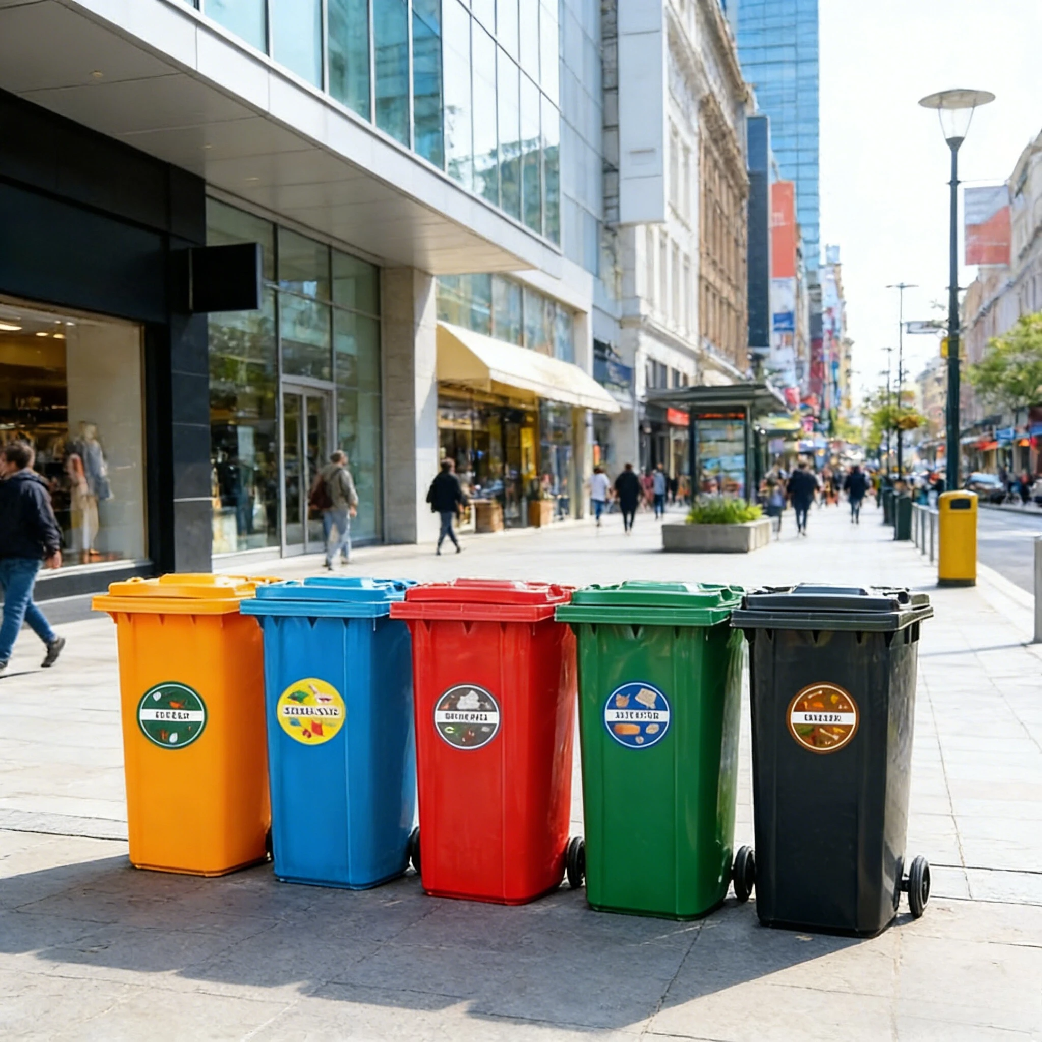 5 autocollants de recyclage des déchets : à coller sur la poubelle pour une classification facile des déchets. Pour les communautés, les écoles, les familles, les bureaux.
