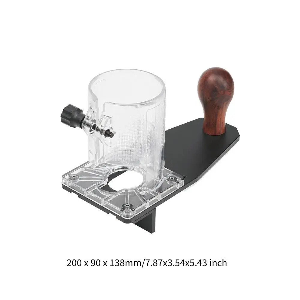 Woodworking Trimmer Router Transparent Base Slotting Chamfering Bracket