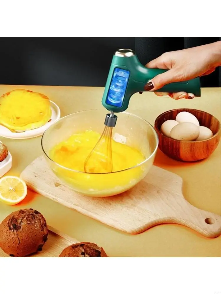  Practical Mixing Handheld Electric Whisk Cordless 3 Speed with Stir Attachments