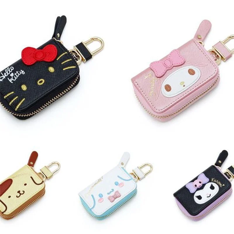 

Car Cartoon Multi-function Leather Wallet Stereo Key Bag PU Zipper Cartoon Car Key Bag Lovely Key Set Car Accessories