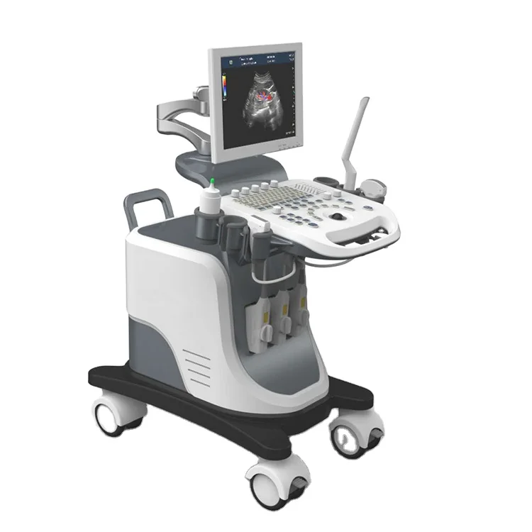 Economical Custom Design Full Digital Color Doppler Portable Ultrasound Machine Trolly