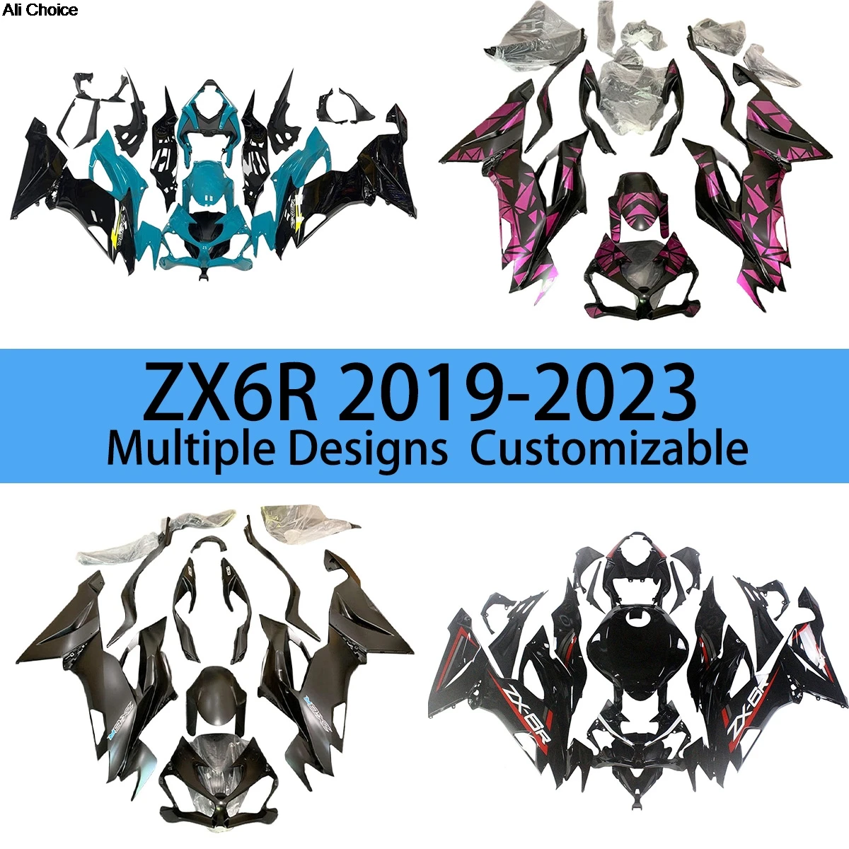 Fairings Motorcycle ZX 6R 2019 2020 2021 2022 2023 Complete set Fairing Bodywork Kit Panel for KAWASAKI 636 ZX6R 19 20 21 22 23