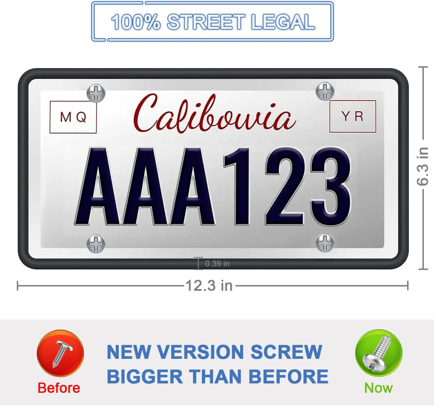 2 Pack Silicone License Plate Frame with Water Coasters, Rust-Proof Weather-Resistant for US CA Standard Cars