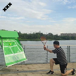 Portable Tennis Trainer Tennis Serving Machine  Single Practice Can Move the Pract  Bounce Net RIGHTREPEAT TENNIS sail