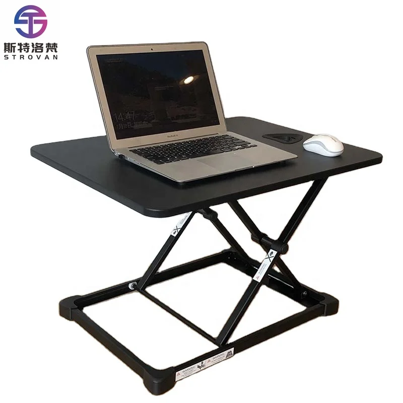 

Стабильная эргономичная офисная рабочая станция для дома и офиса: конвертер для стола с пневматической регулировкой высоты для ПК, монитора и ноутбука (сидя-стоя)