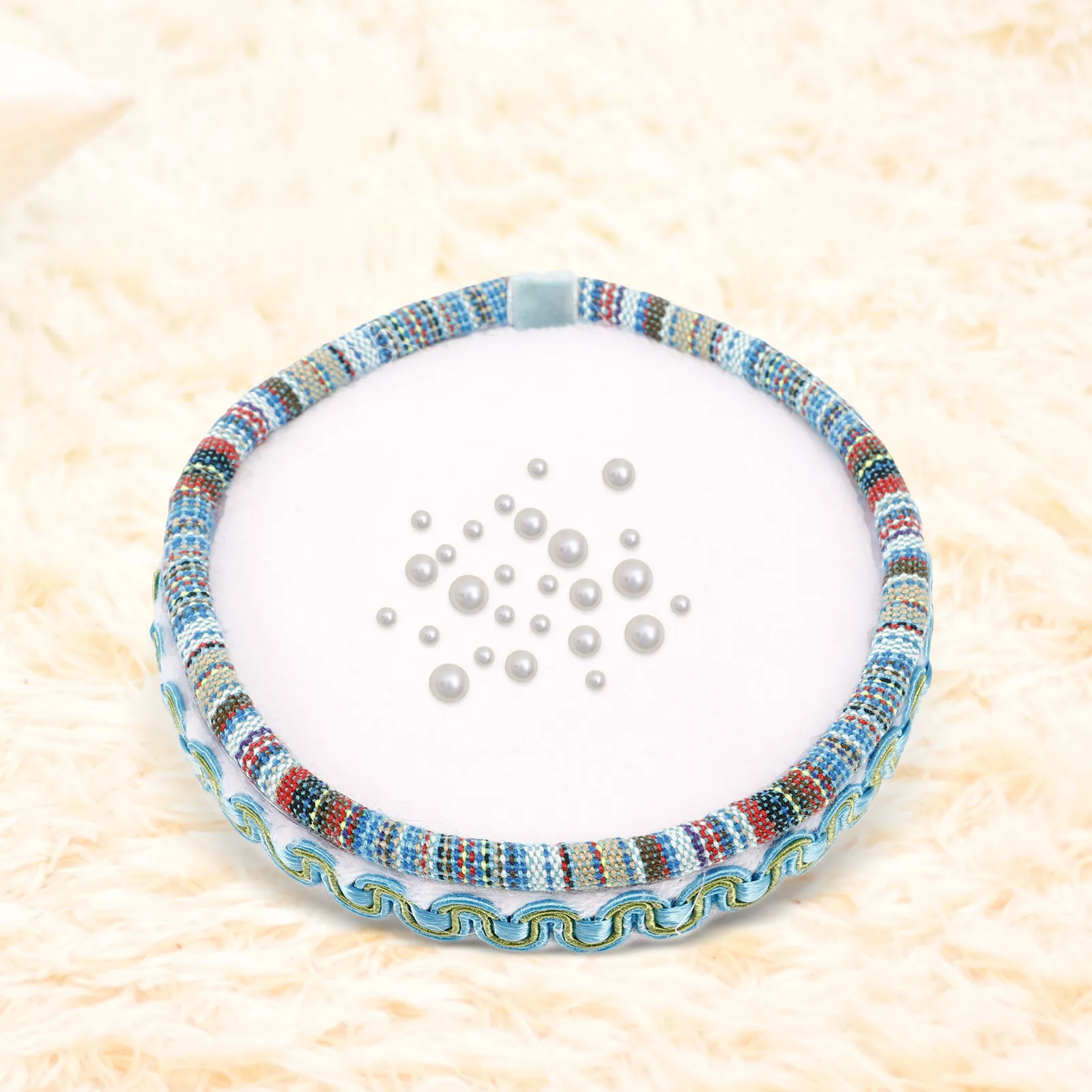 

Bead Storage Board Round Beading Tray For Jewelry Making Diy Craft Bracelet Anklet Organizer Lightweight Smooth Plate