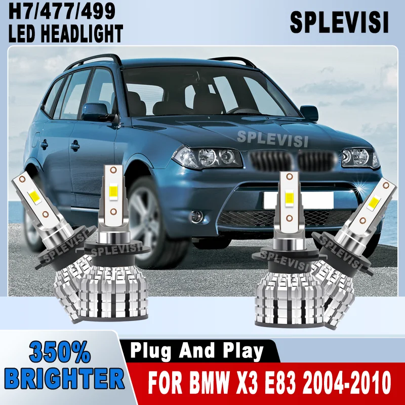 Waterproof & Dustproof Clear Visibility at Night H7 477 499 led headlight For BMW X3 E83 2004 2005 2006 2007 2008 2009 2010