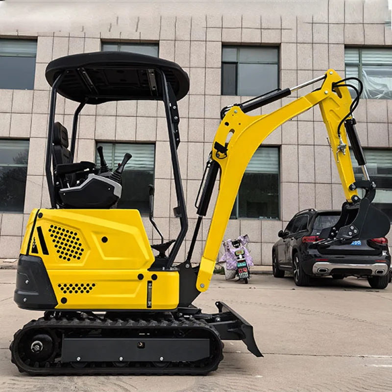 Customized Mini Excavator 1.8 Ton Hydraulic Crawler Trench Digger with Tooth Bucket and Mechanical Thumb For Farm Garden