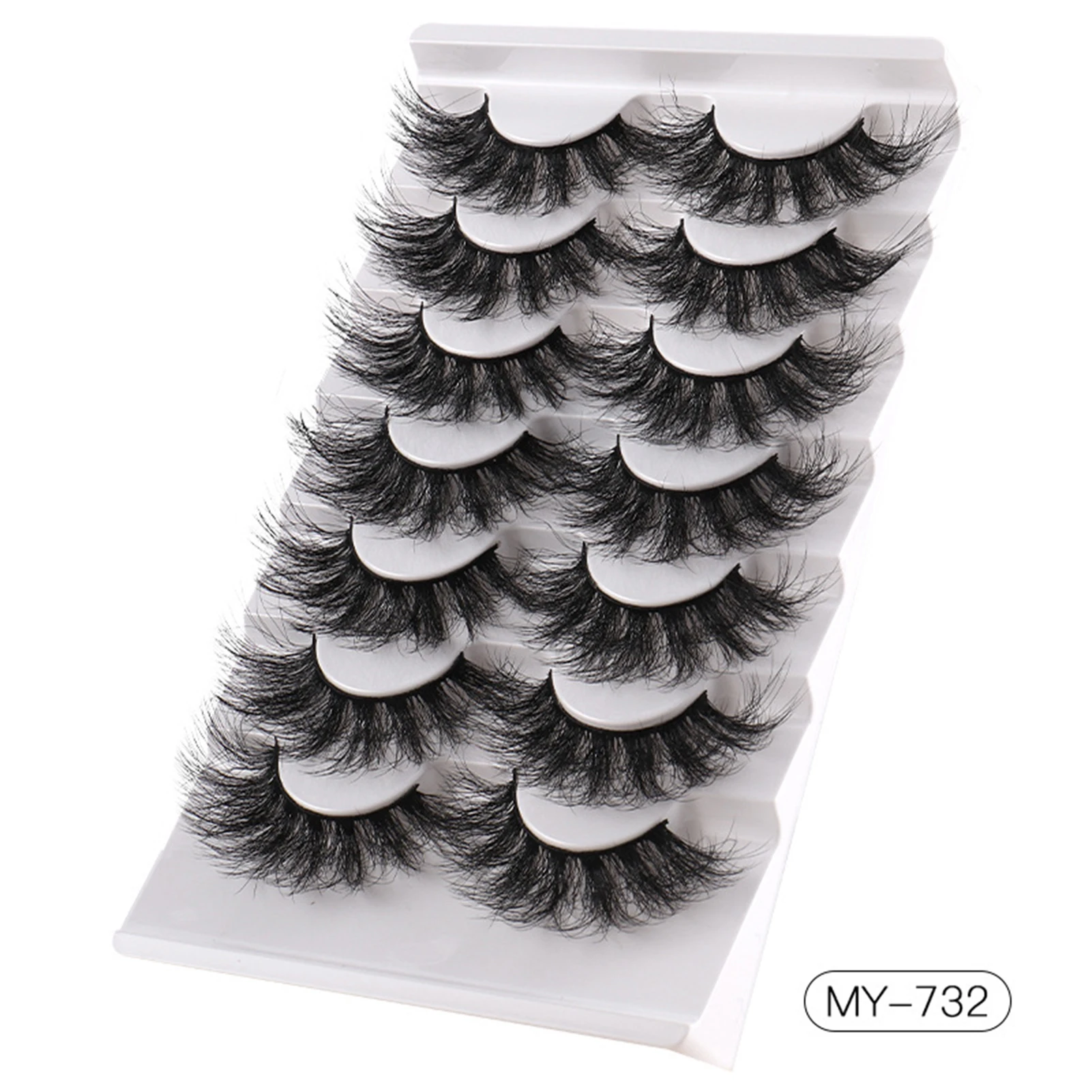 7 Pairs of Simulation False Eyelashes Premium Fluffy Volume Long Eyelashes for Women and Girls Cosmetic Supplies