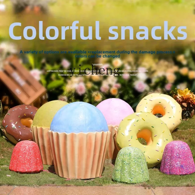 L18- simulation fiberglass sculpture ornament large shopping mall dessert shop pedestrian street decoration
