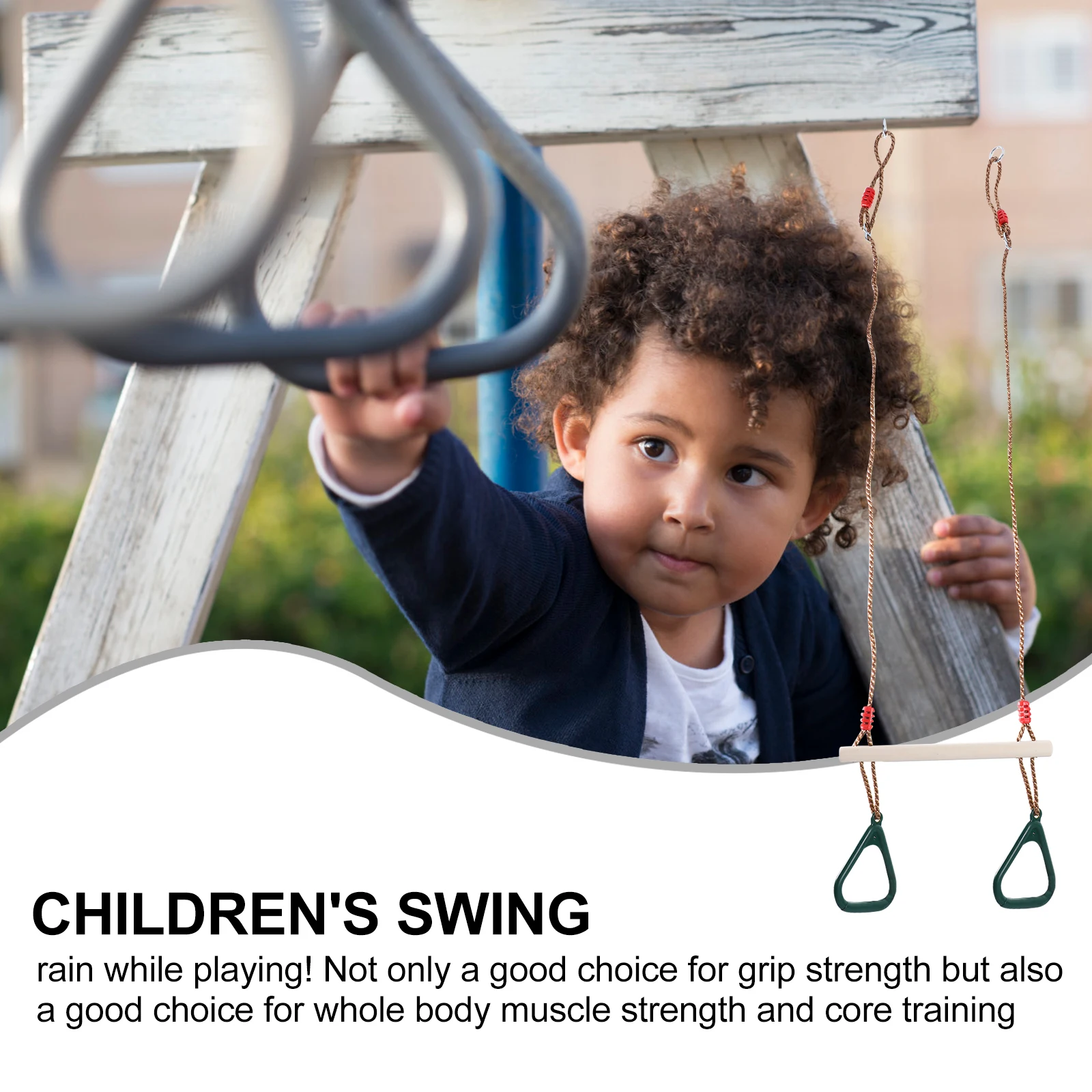 

1 set 1 Set Kids Swing Plastic Swing Rings Indoor Outdoor Play Creative Ring Pendant Hand Hanging Exercise Training For