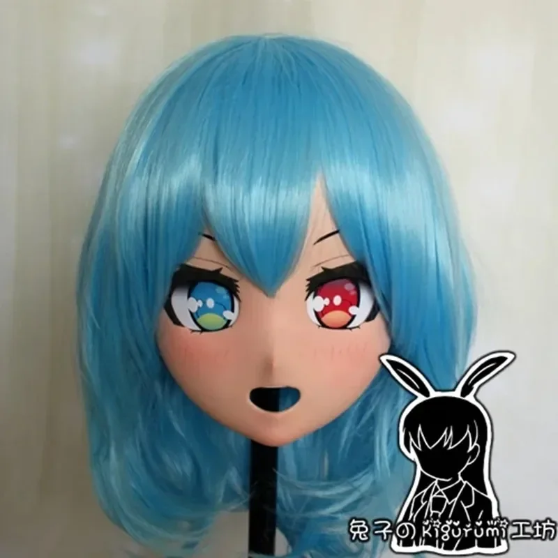 (Konijn 104) Hars Cross Dressing Mooie Lolita Meisje Volledige Hoofd BJD Pop Cosplay Masker Anime Dong Fang Project Kigurumi Masker