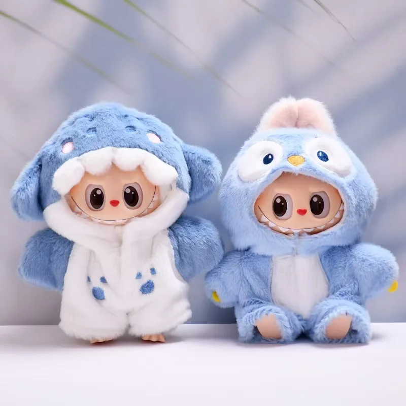 

Labubu Baby Onesie Macaron Сидячий наряд для вечеринки Кукольная одежда без куклы в комплекте 17 см в стиле Macaron первого третьего поколения
