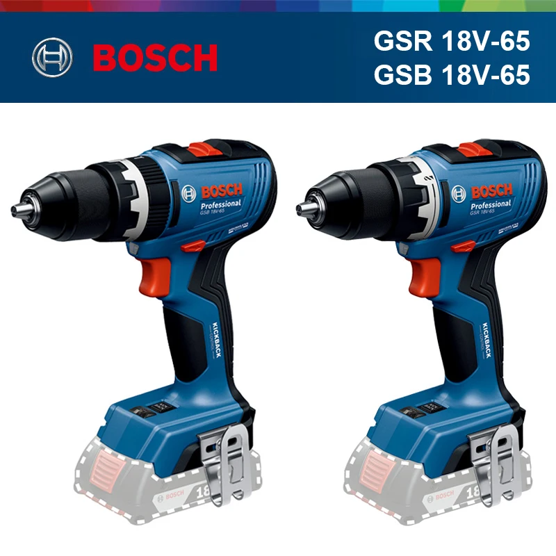 BOSCH GSR 18V-65 GSB 18V-65 Taladro/destornillador inalámbrico sin escobillas Taladro conductor de batería Bosch Herramientas eléctricas profesionales