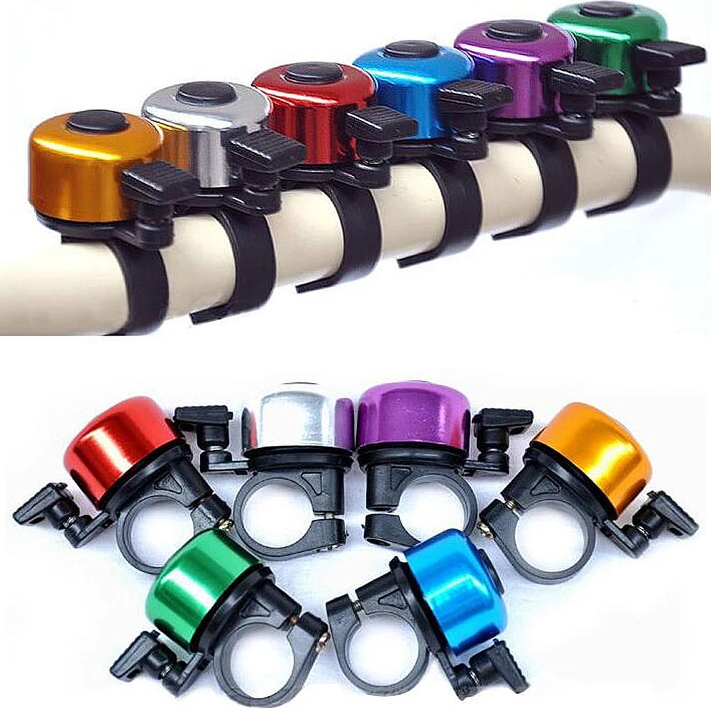 

10 pcs Bicycle Bell Mini Horn Rotating Thumb Press Loud 22mm Diameter Easy Install Durable Aluminum Alloy Anti Rust Suitable
