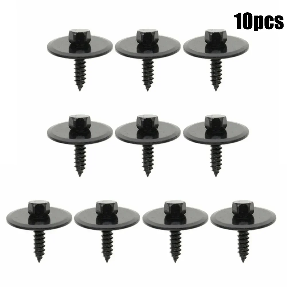 

10 Pcs Car Screws Auto Undercar Engine Shield Sheet Screw Replacement Parts Metal Retainer Fastener For Mercedes-Benz 190D 190E