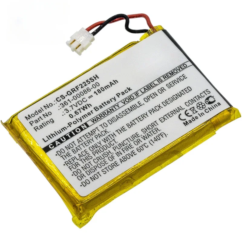 180mAh Battery for Garmin Forerunner 220 645 745 225, 235, 630, 735XT,CS-GRF225SH, Approach G10 S20 Instinct 361-00086-00