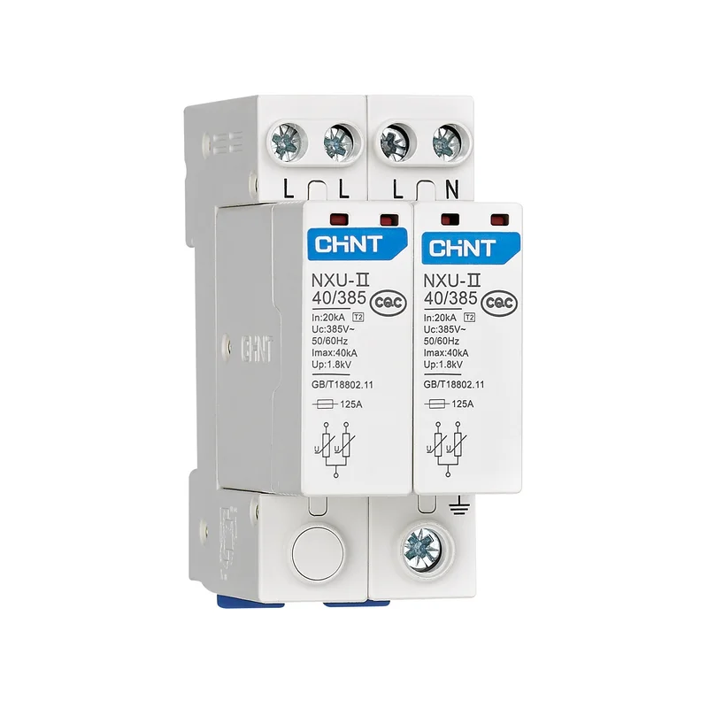 CHINT NXU-II Surge Protective Device1P 1P+N 2P 3P 3P+N 4P 20kA 40KA Surge protection for incoming line cabinet