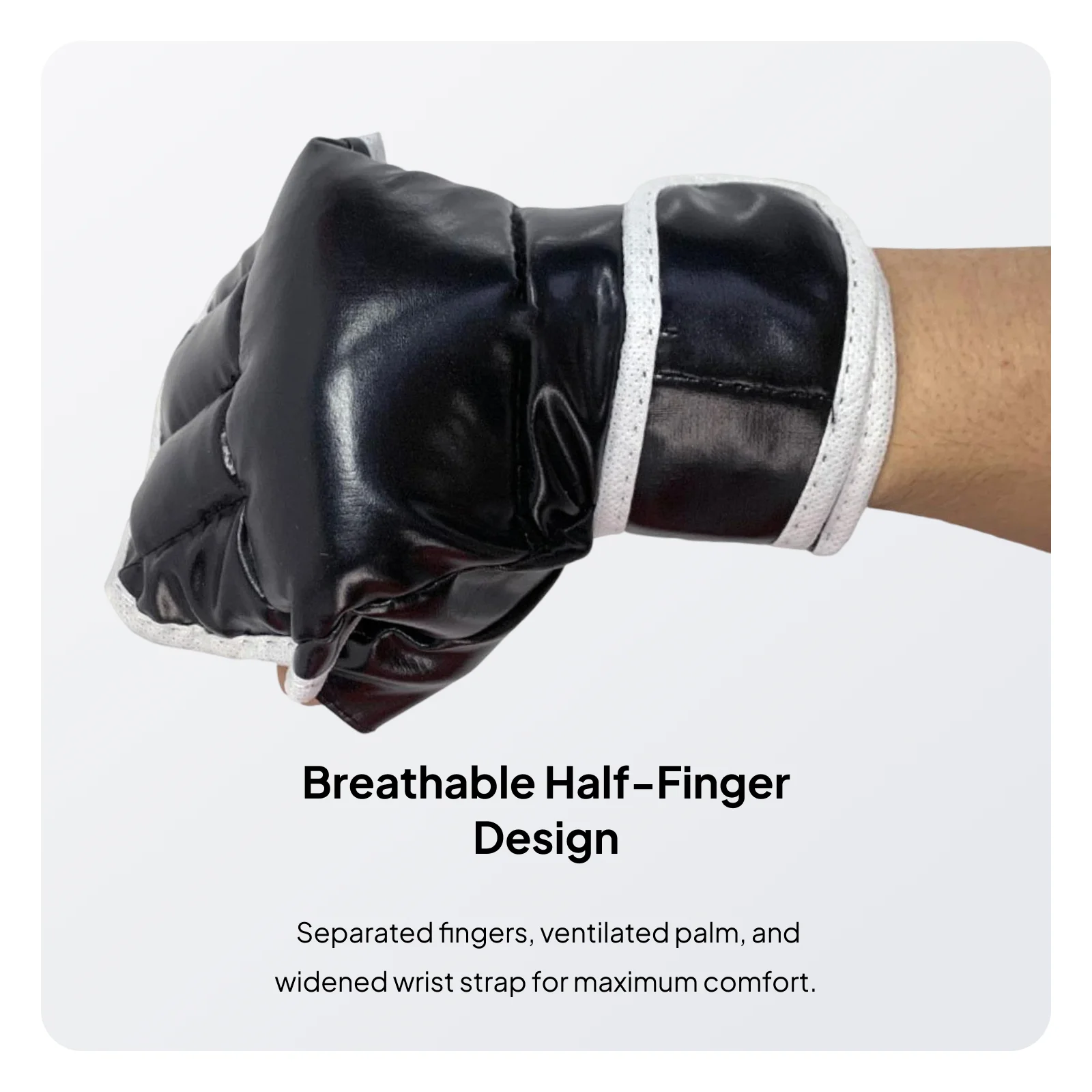 2x قفازات ملاكمة نصف اصبع خفيفة الوزن مفتوحة النخيل حامي اللكم قفازات ل الملاكمة الملاكمة التايلاندية الكاراتيه القتال Mma تجريب