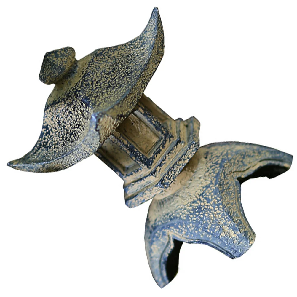 

Mini Chinese Pagoda Garden Decoration Resin Made Small Pavilion Ornament for Outdoor Landscaping Bonsai Zen Garden Micro