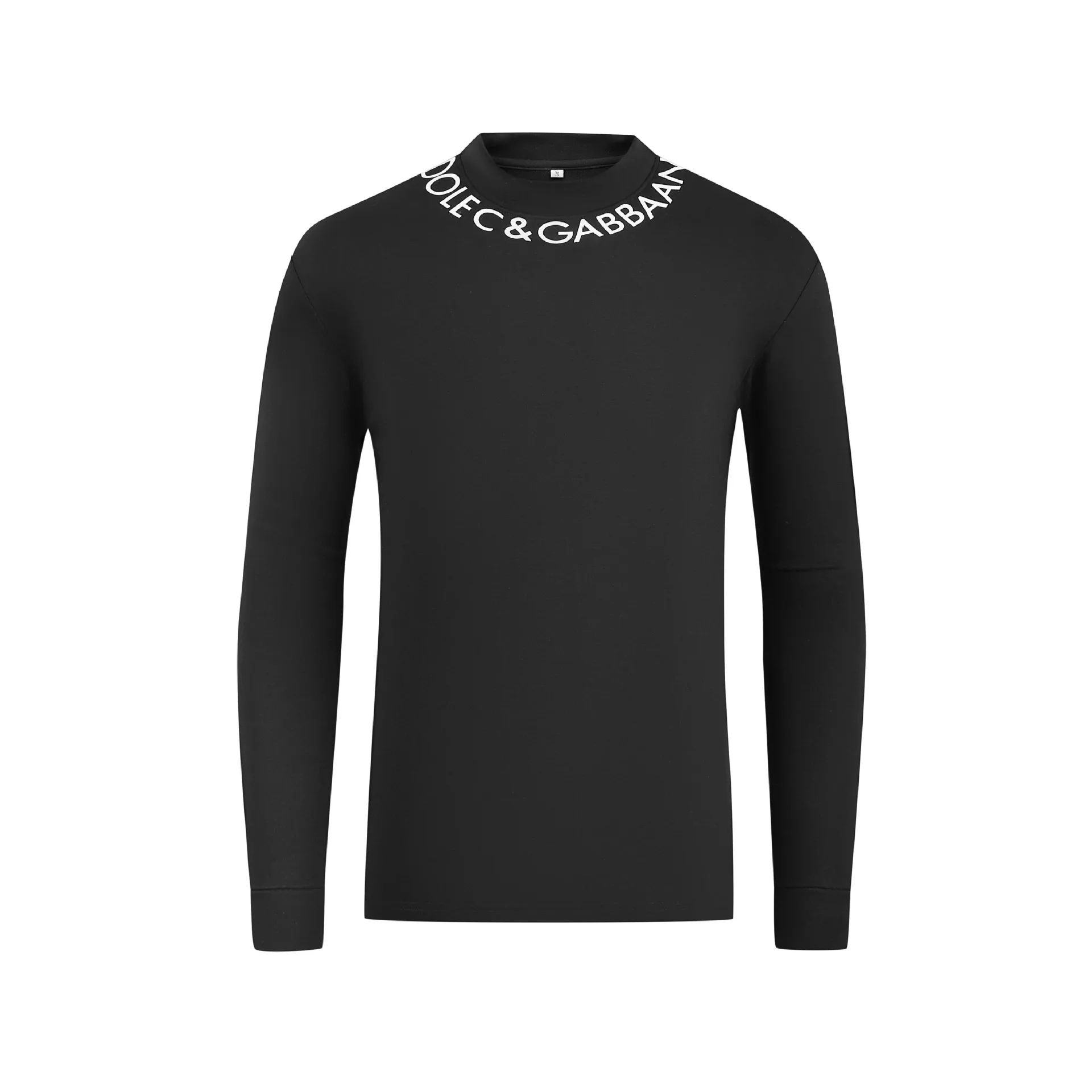 Autumn and winter long sleeved T-shirt with three-dimensional Inca velvet and Tang silk collar, warm and cozy men's base shirt