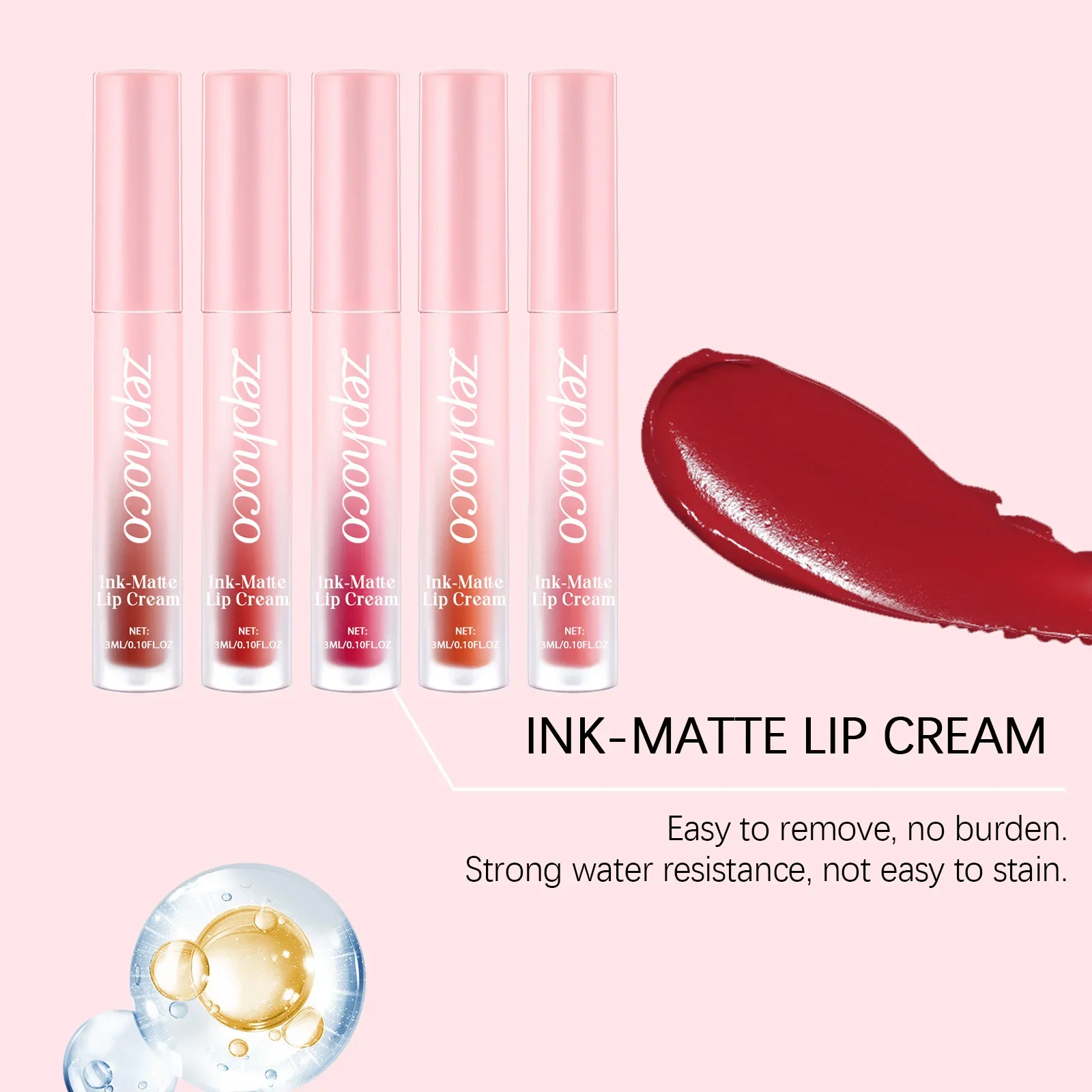 Matte Liquid Lipstick Velvet Finish Long Lasting Highly Pigmented Waterproof Non Sticky Moisturizing Lip Gloss Set Nude Makeup