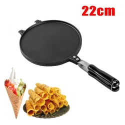 22cm Non-Stick Egg Roll Waffle Maker Baking Pan Ice Cream Cone Maker Tool Mold Egg Frying Cake Mold Baking Pastry for DIY