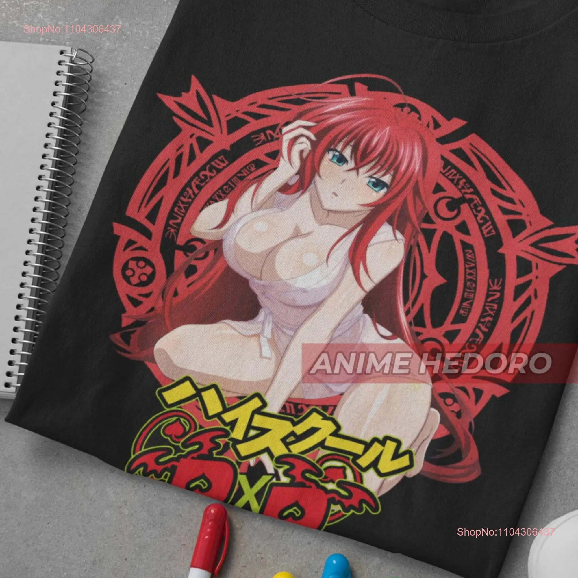 Rias DxD Anime Woman T Shirt Manga Waifu long or short sleeves