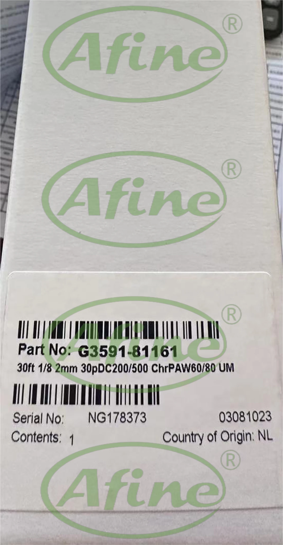 

AFINE Agilent Chromosorb PAW Packed GC Columns, 60/80 Mesh, 30% DC200/500, UltiMetal G3591-81161 (30 ft) G3591-81160 (2 ft)